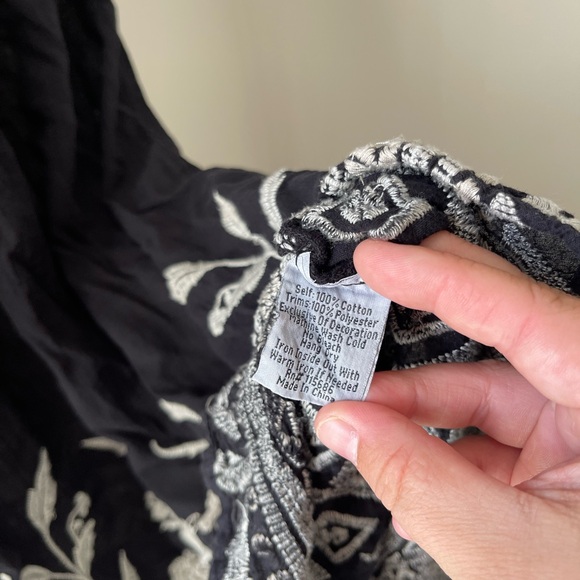 Workshop Republic Clothing Black Mini Dress with White Patterns - Picture 10 of 10